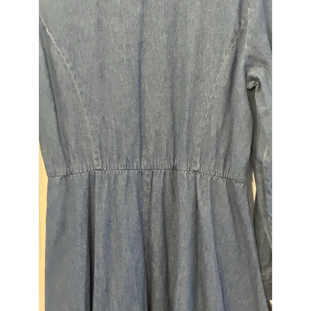 Vintage coldwater creek Denim Classic Cowgirl Western Prairie Maxi Dress Size 12 - Picture 7 of 10